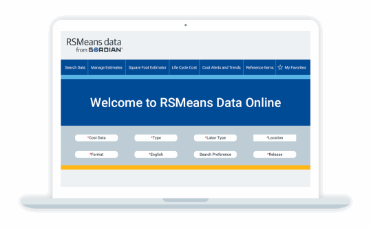 RSMeans Data Online Software - RSMeans Data Online allows you to plan budgets, validate costs, create estimates and maintain existing buildings.