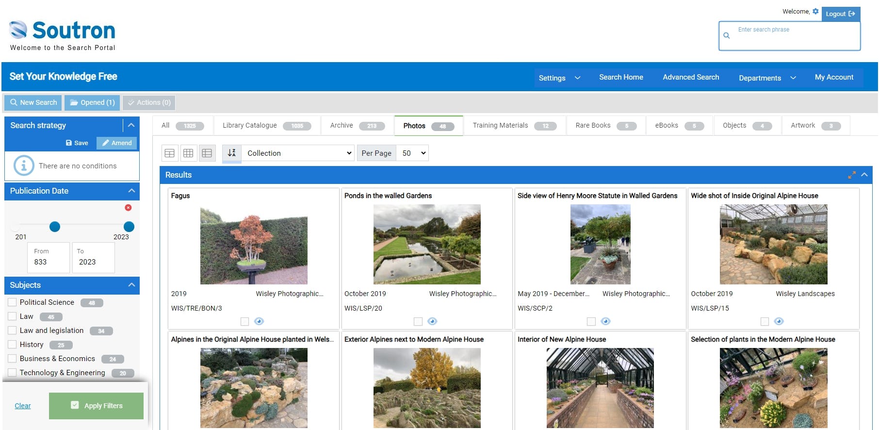 Soutron Software - Search results include can include high-res images of assets