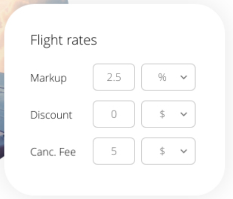 The ratemaster feature enables users to pick and choose markups, discounts and commissions based on business deals, partnerships, sales, location, and more