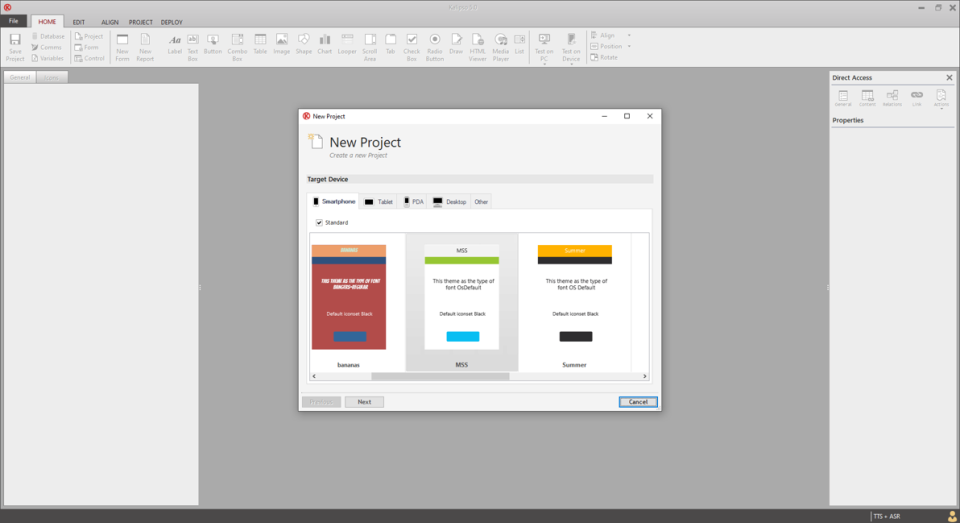 Kalipso Studio screenshot: Studio designer
