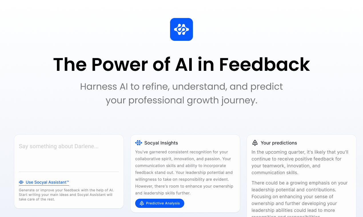 The Power of AI in Feedback - Harness AI to refine, understand, and predict your professional growth journey.