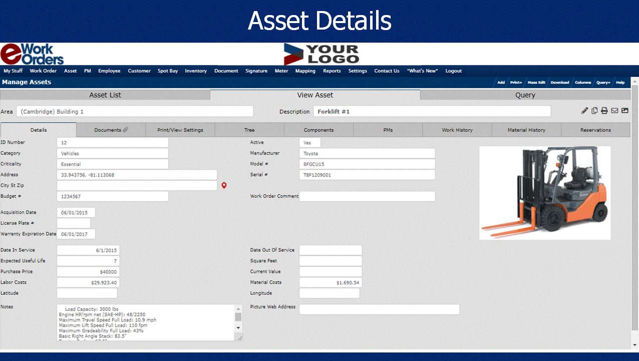 Asset Management Details