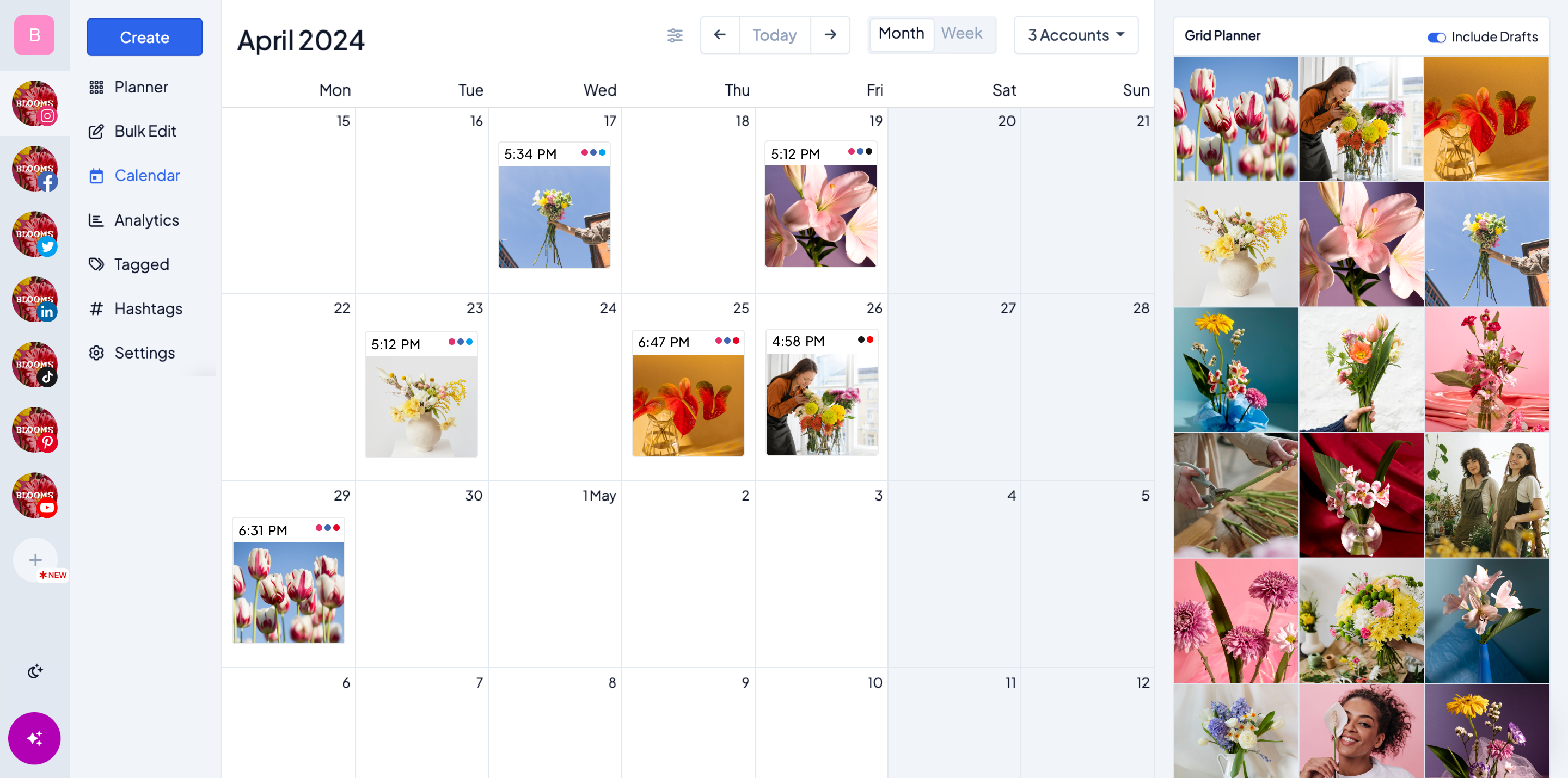 Hopper HQ screenshot: Create, organise and visually plan all your social media posts.
