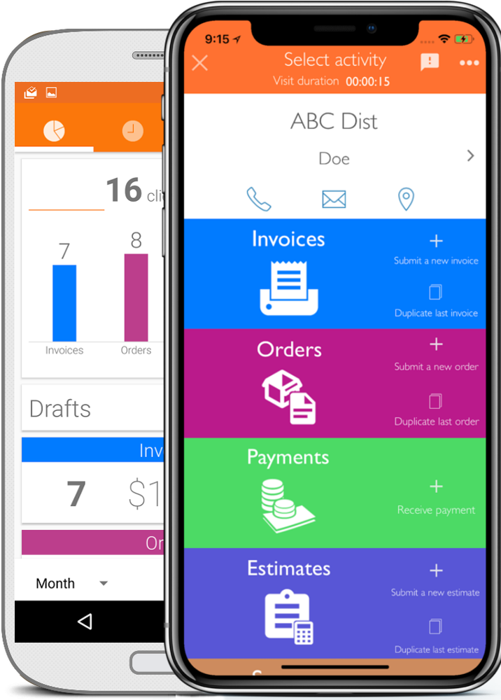 Field sales app: Mobile invoicing, sales orders, estimates, forms and payments