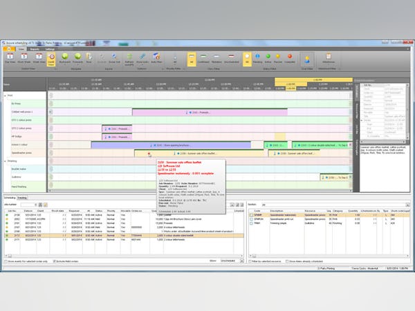 Accura360 Software - Scheduling - gantt view
