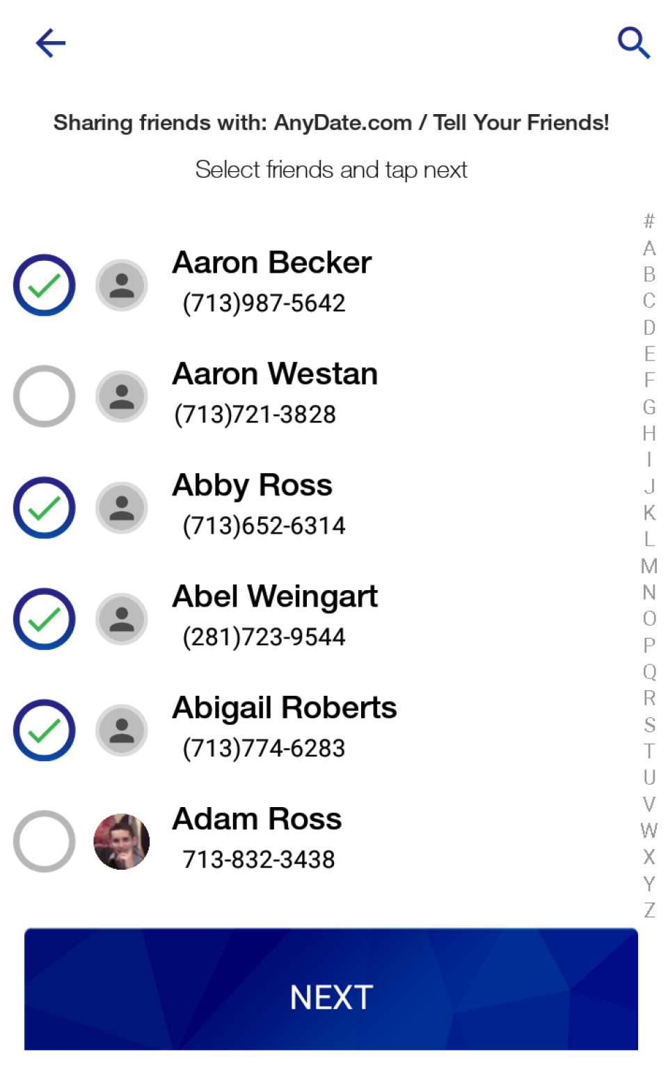 Select friends to refer-thumb