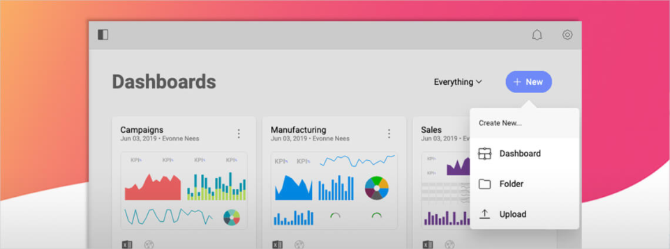 Reveal dashboard creation