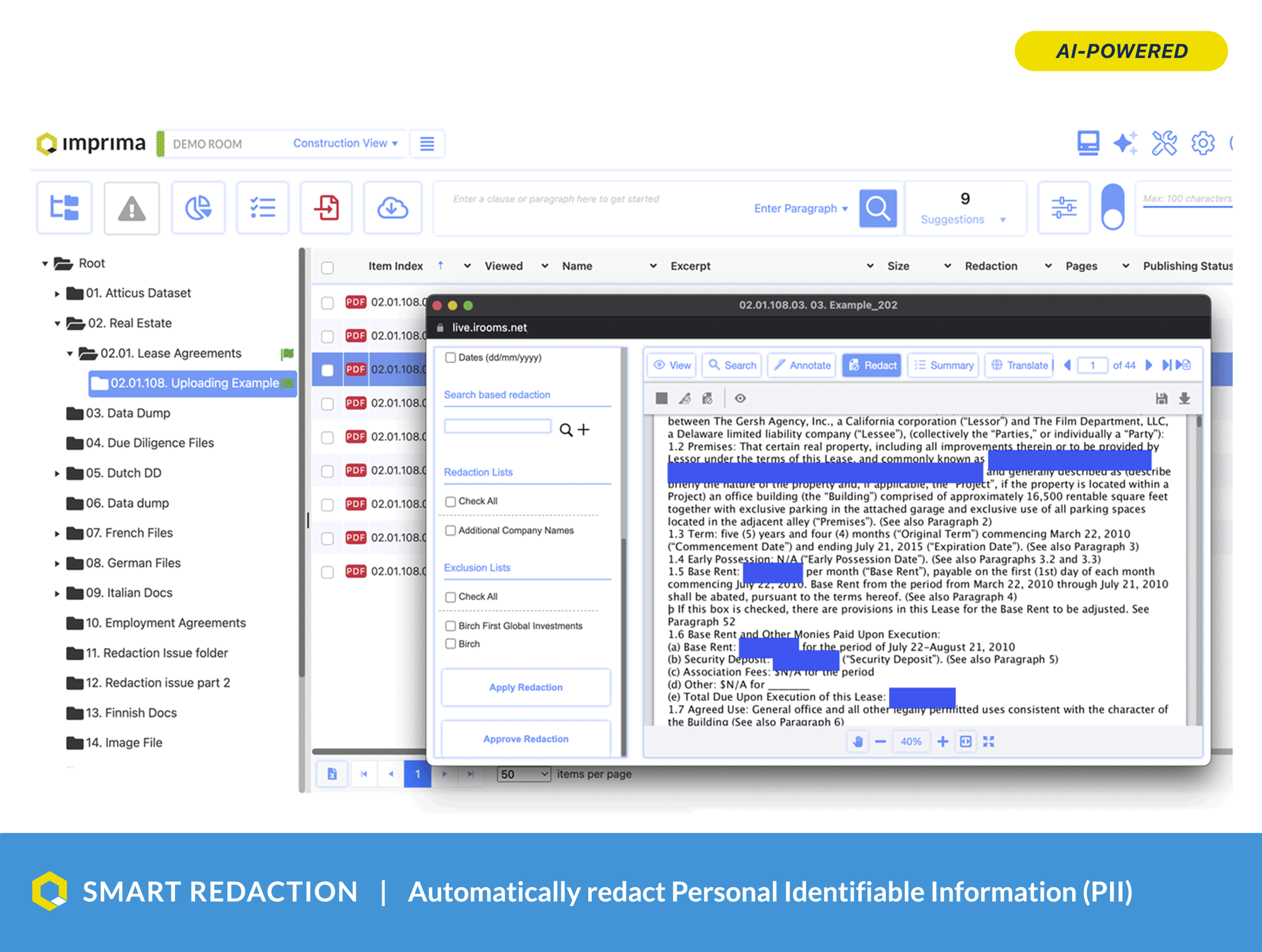 Imprima Virtual Data Room