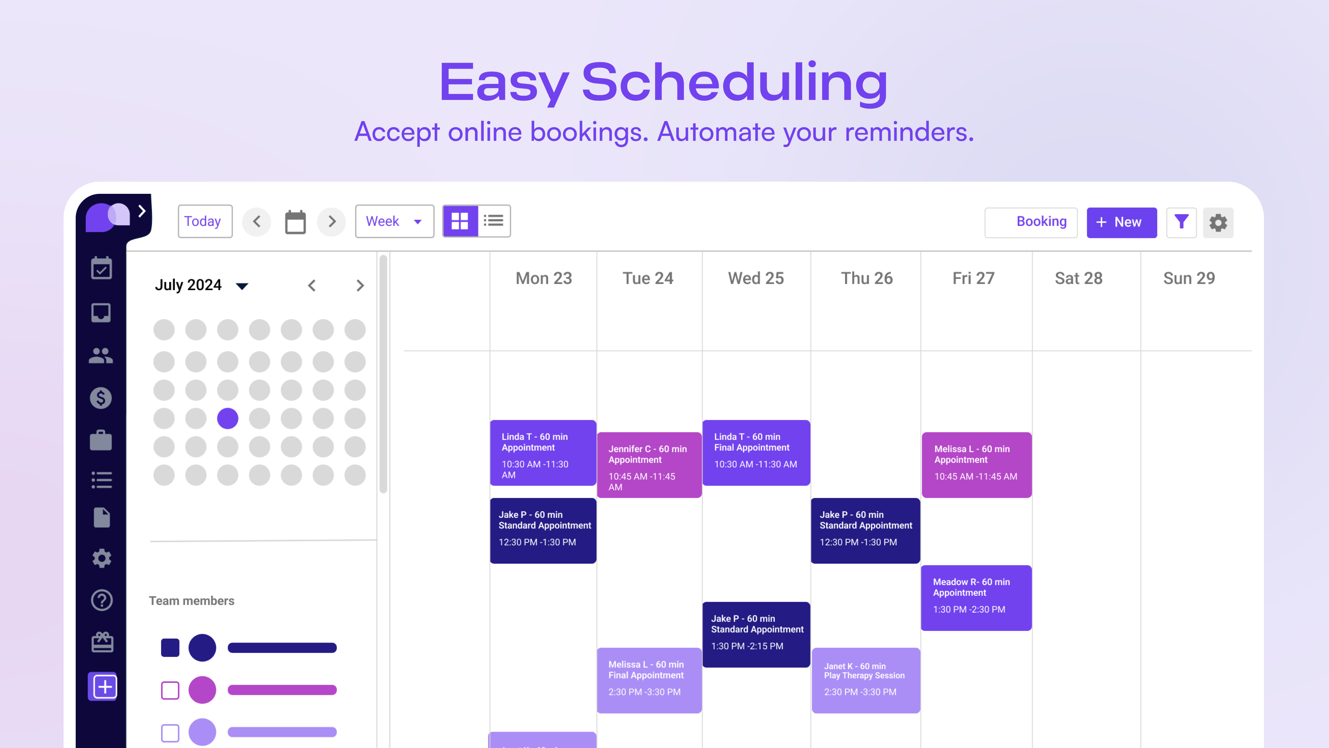 Carepatron screenshot: Carepatron is the ideal platform for scheduling healthcare appointments efficiently, eliminating the hassle of back-and-forth emails so you can focus on the work that matters.