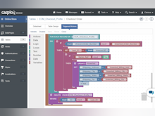 Caspio Software - Drag-and-Drop Process Designer - Customize your application logic using a visual process designer, where specific events trigger custom workflows, automatic data updates and conditional logic.