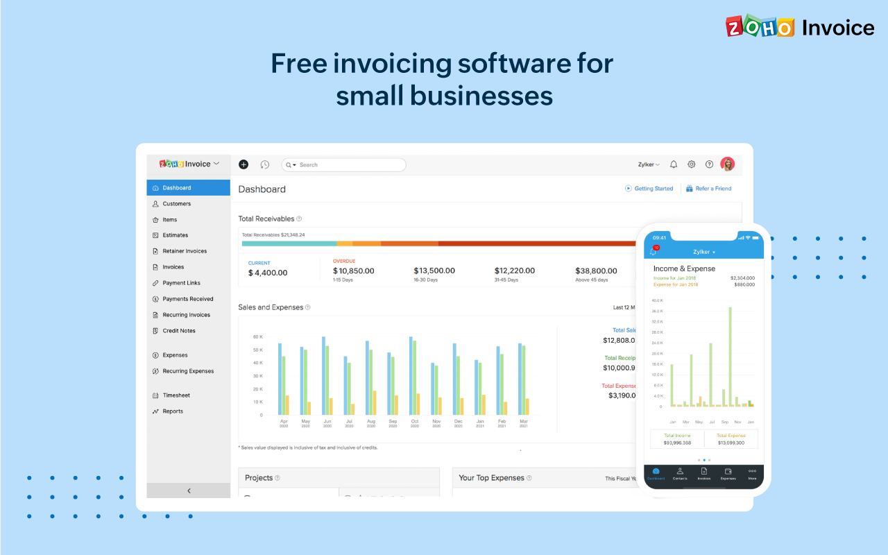 Zoho Invoice Software - 1