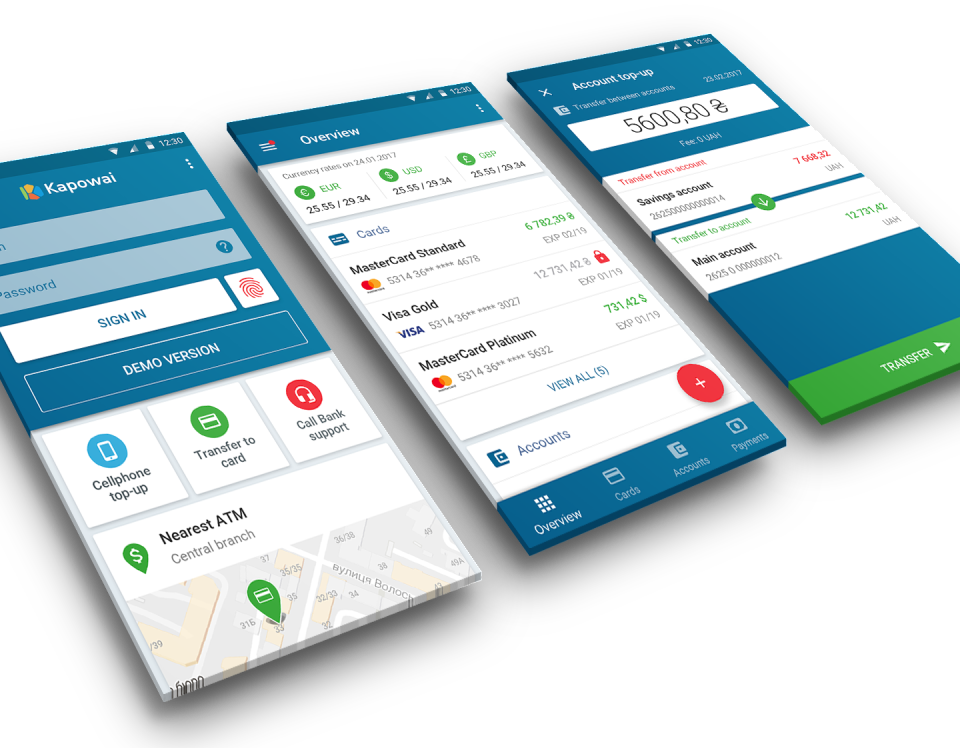Kapowai mobile apps utilize Touch ID, Face ID, or Fingerprint recognition for secure sign-in and operation confirmations