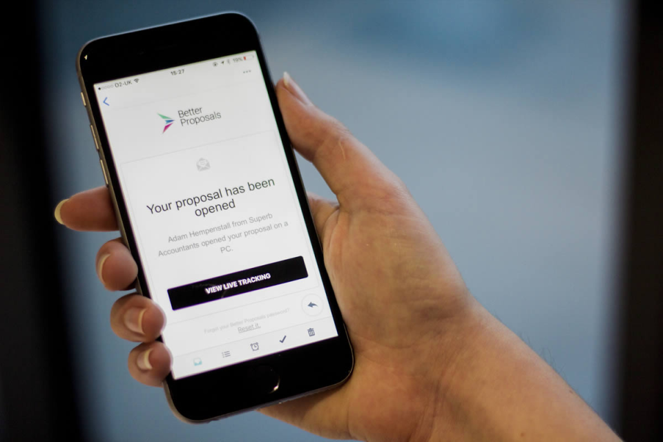 Better Proposals informs users every time a proposal is opened, forwarded, printed or signed