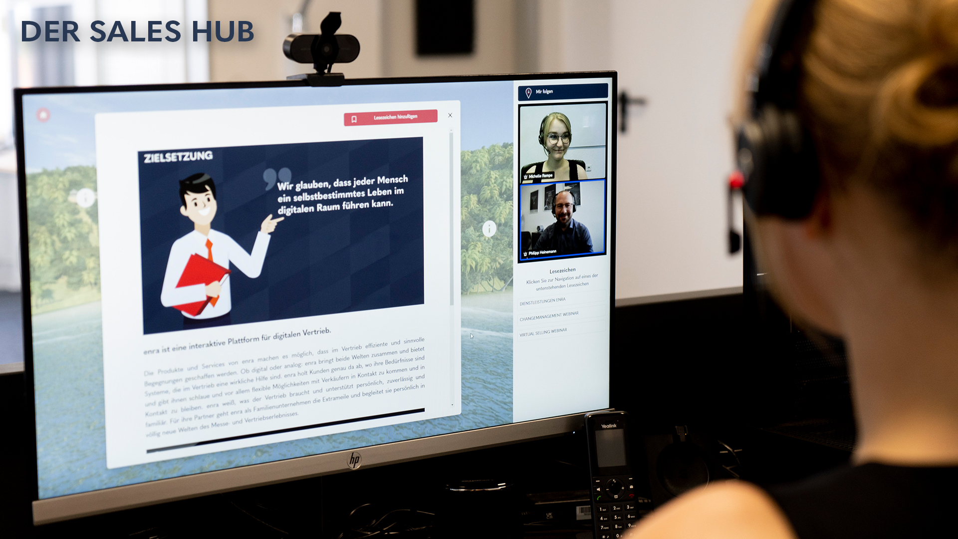 enra screenshot: Die enra Sales Suite - Die Virtuelle Verkaufsfläche für Ihr digitales Vertriebskonzept