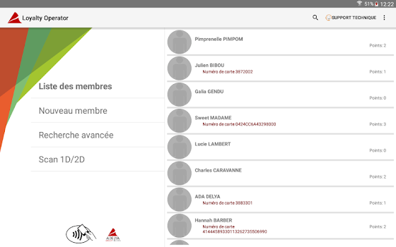 Loyalty Operator Software - Managers can view the total list of members and administer benefits