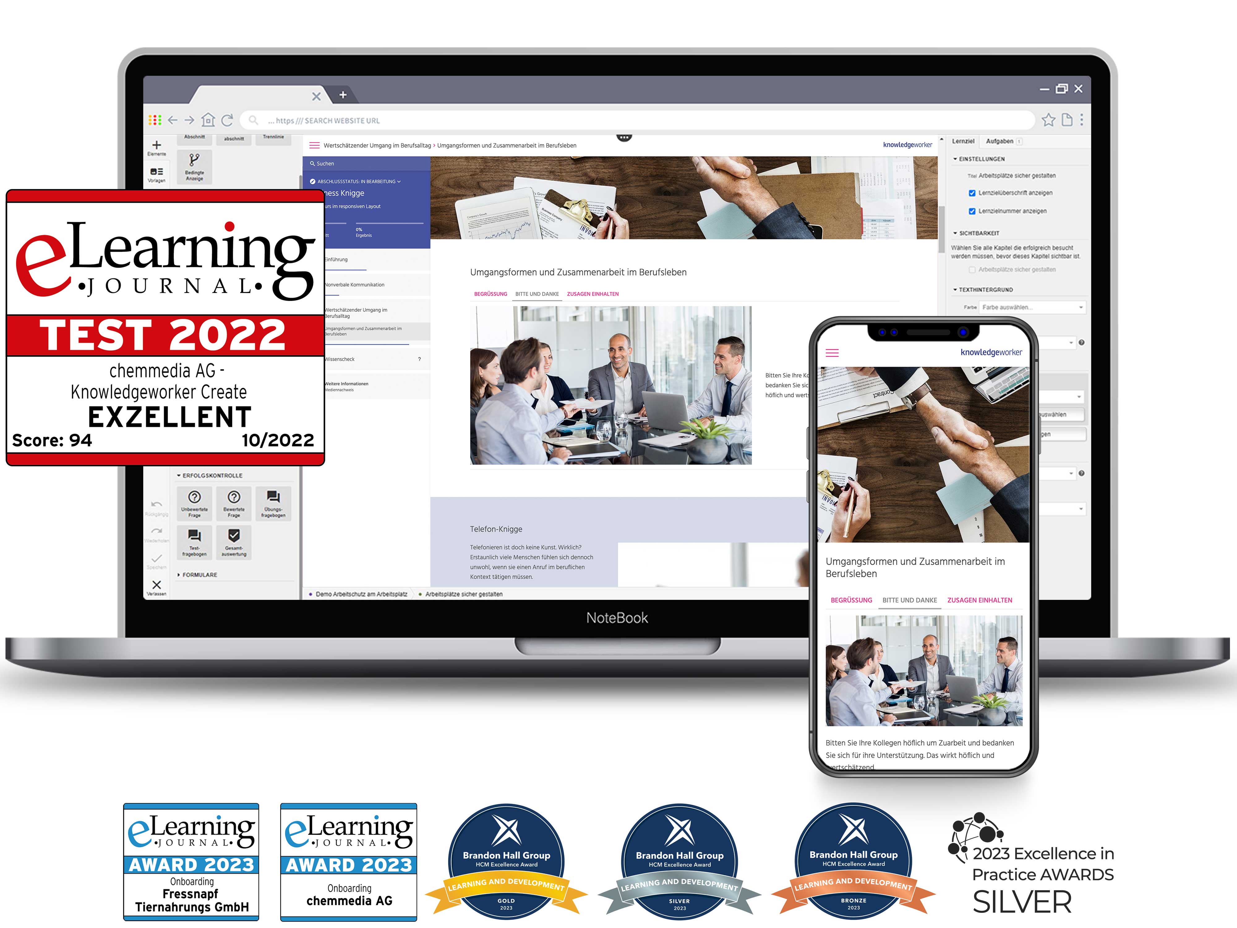 Knowledgeworker Create screenshot: Mehrfach ausgezeichnetes Autorentool