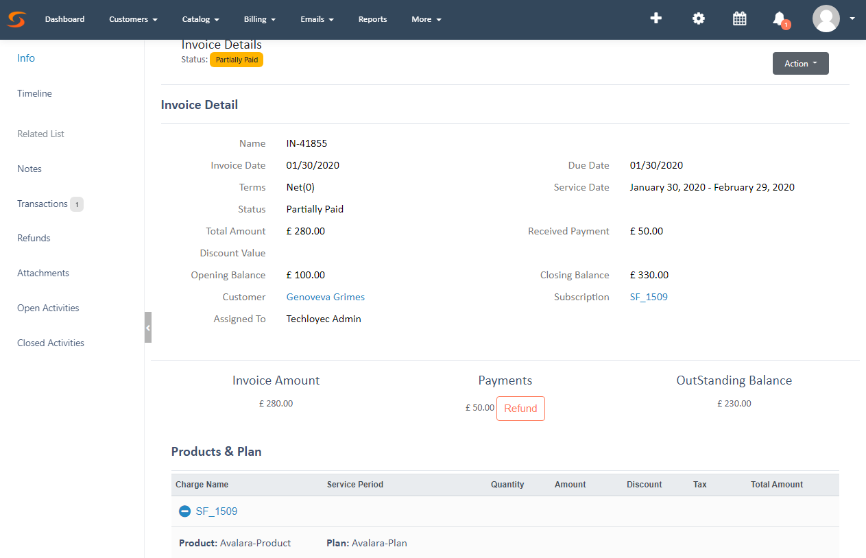 SubscriptionFlow invoice management