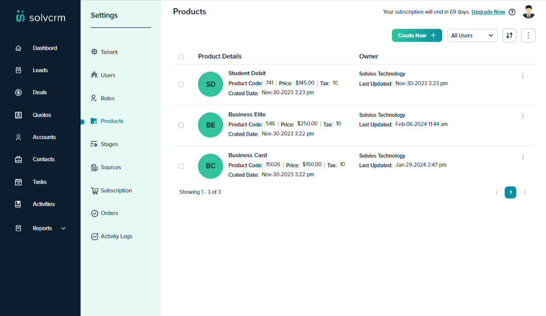 SolvCRM Software - 6