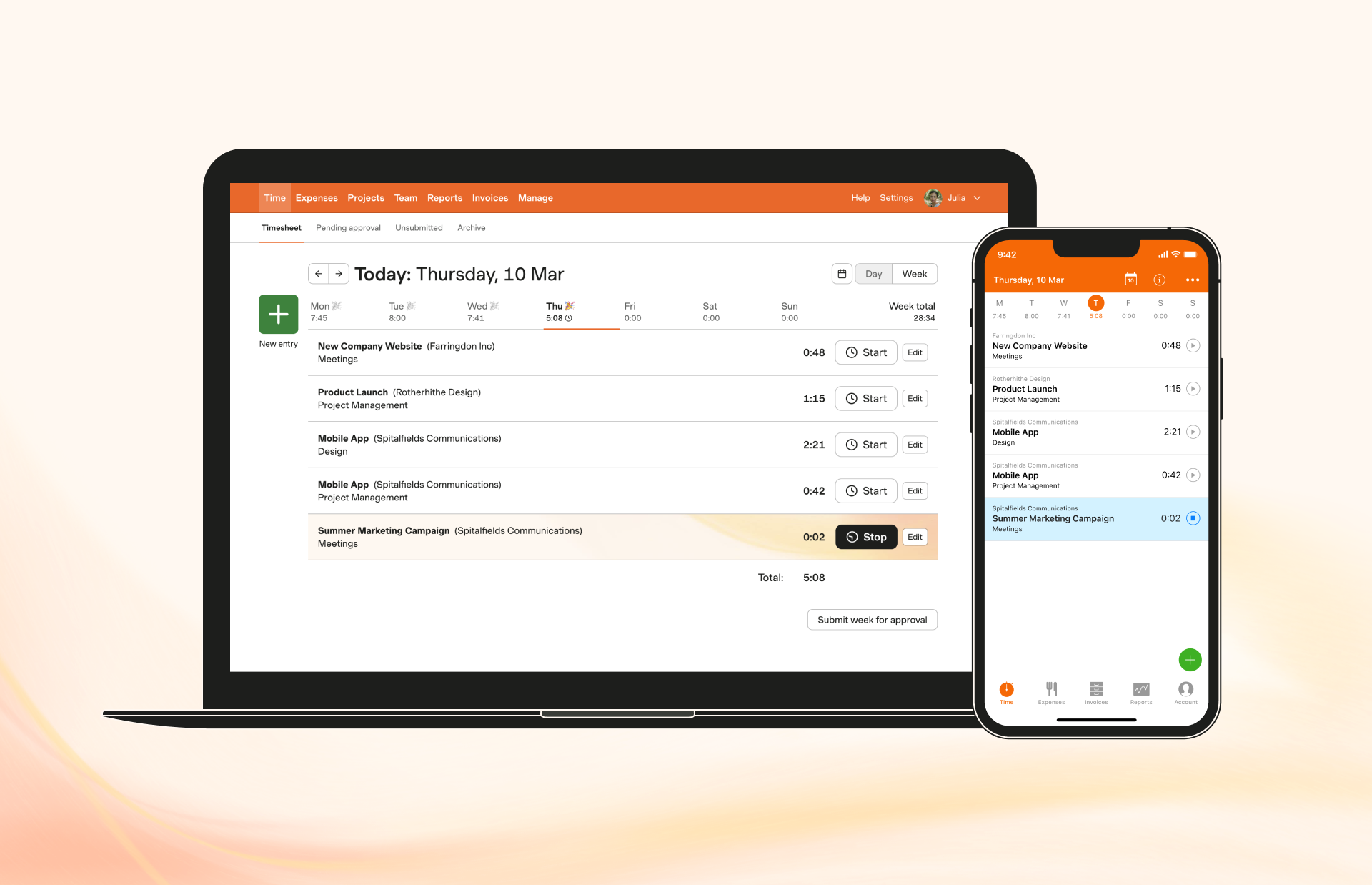 Harvest makes it easy for your team to capture their time with native apps across devices. Also, Harvest integrates with the tools your team knows and loves — so your team can capture time the way they already work.
