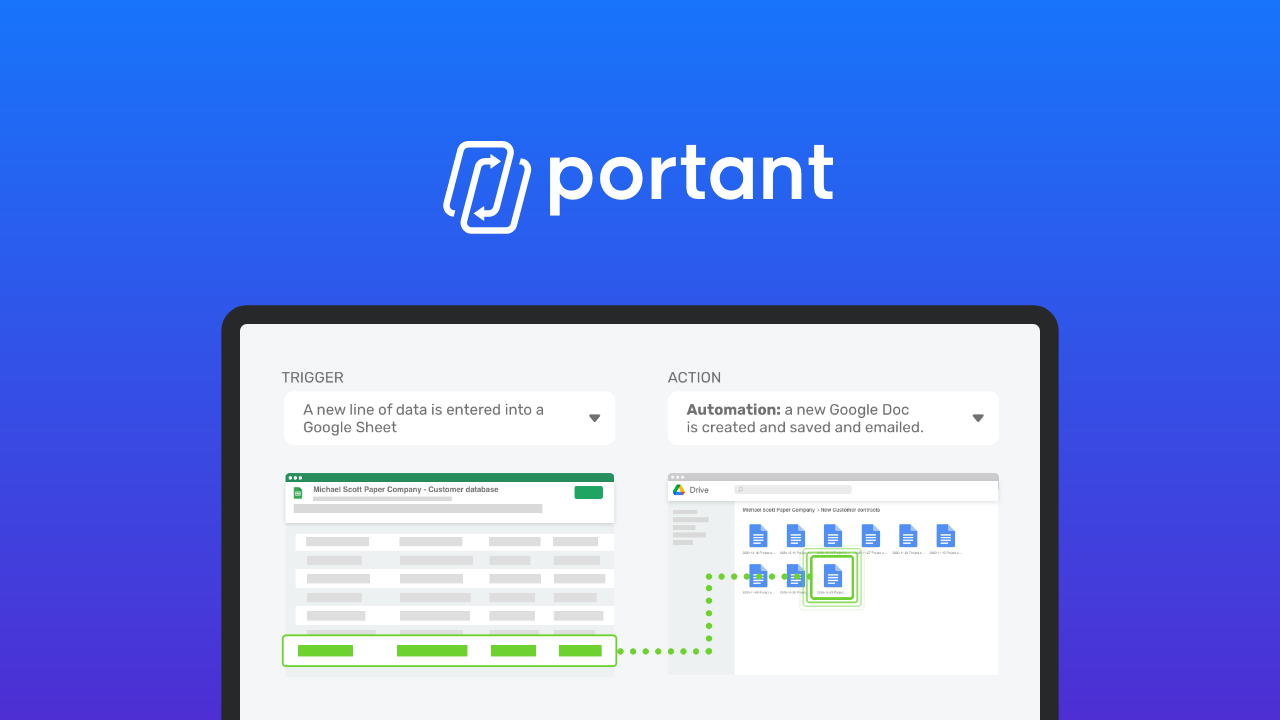 Portant Data Merge, a tool to give operators an efficiency edge through document automation.