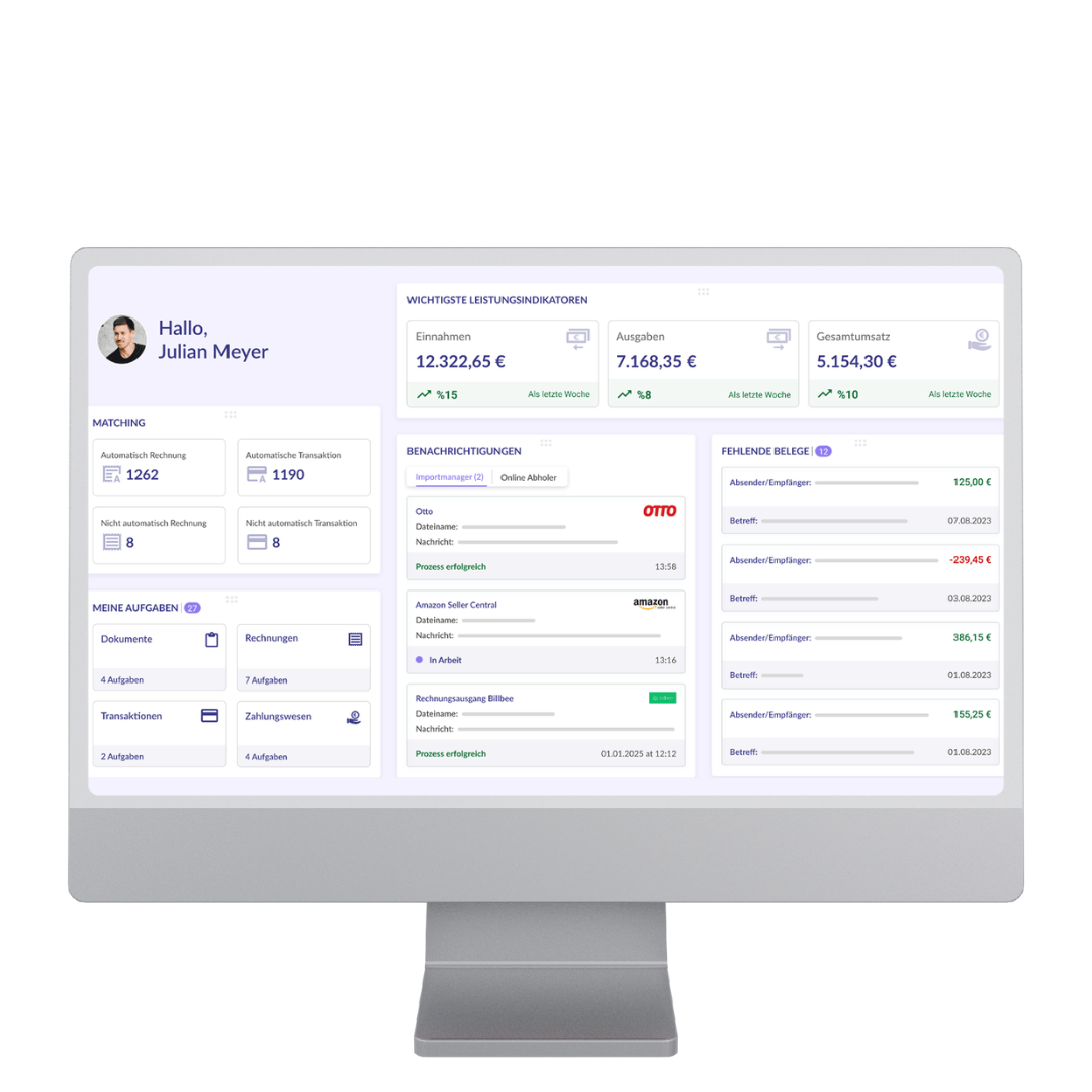 fybu screenshot: fybu- Dashboard