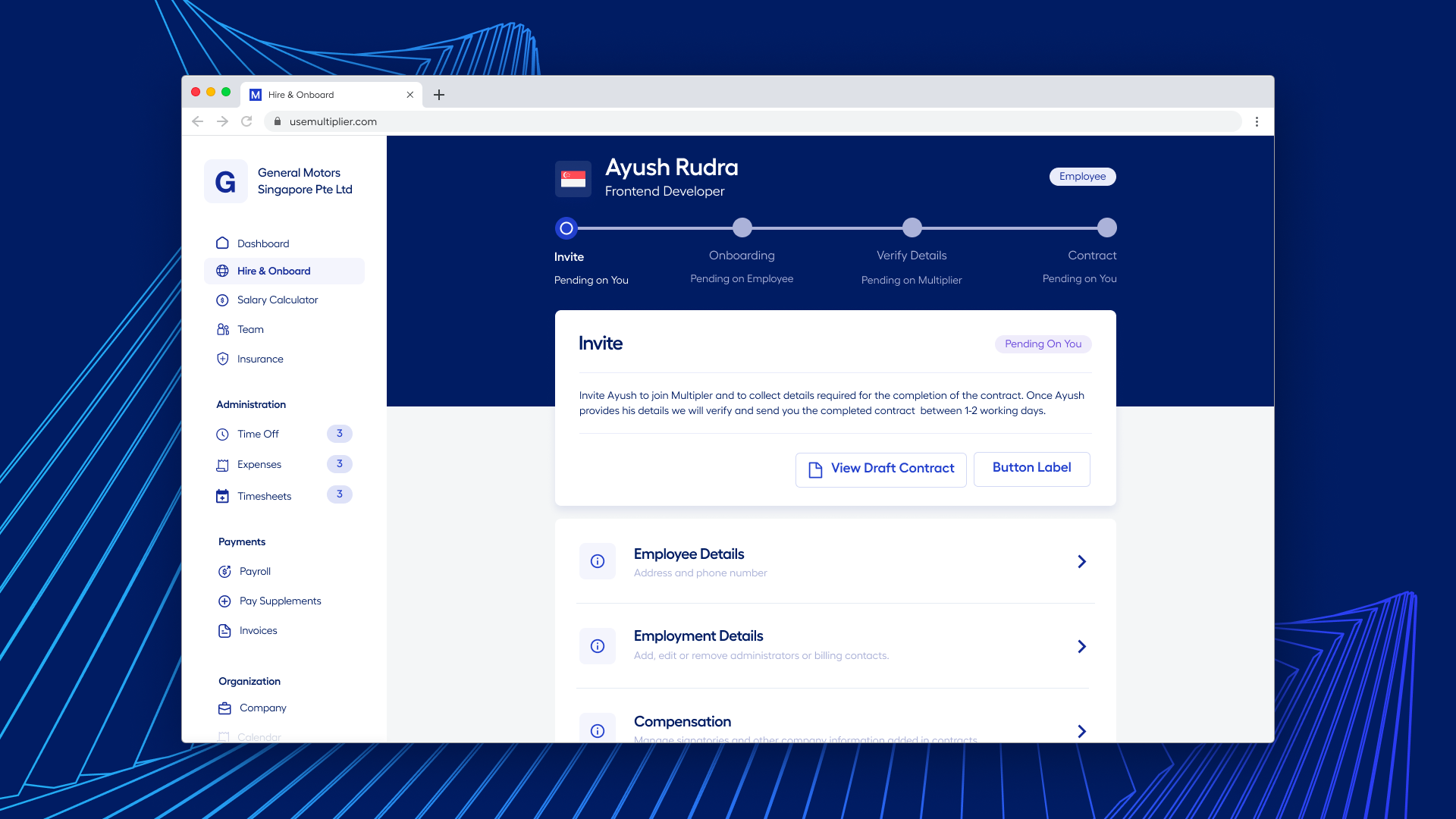 Multiplier Software - Onboard full-time employees