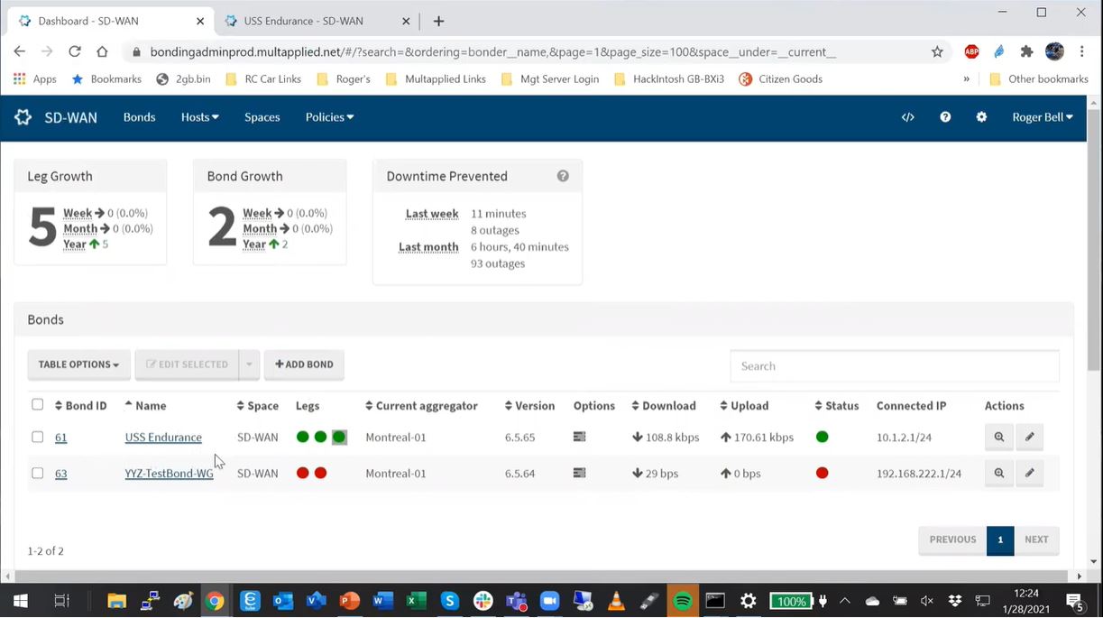 Turnium SD-WAN screenshot: Multapplied SD-WAN dashboard (now branded as Turnium)