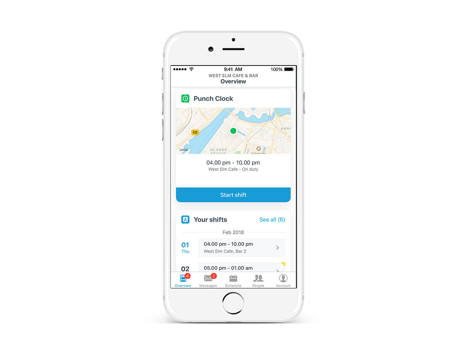 Planday - Mobile interface