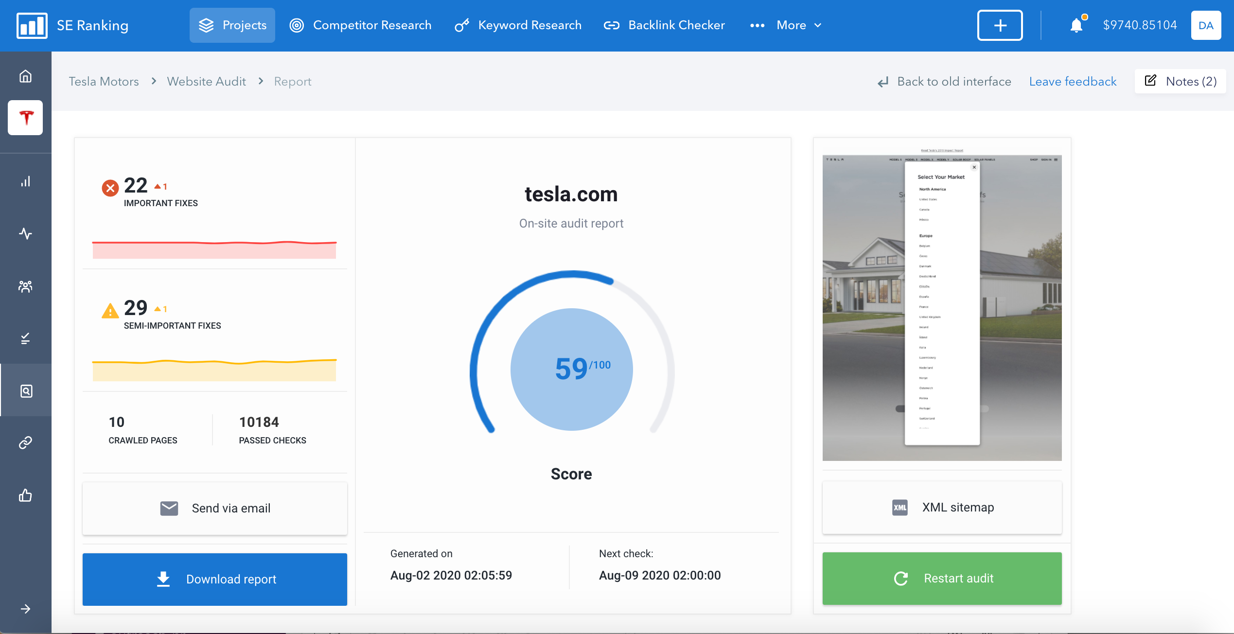 Website audit