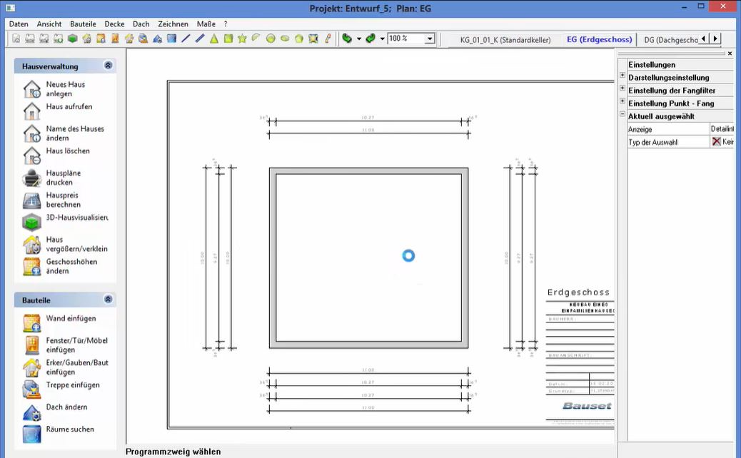 meinHausplaner screenshot: meinHausplaner design creation