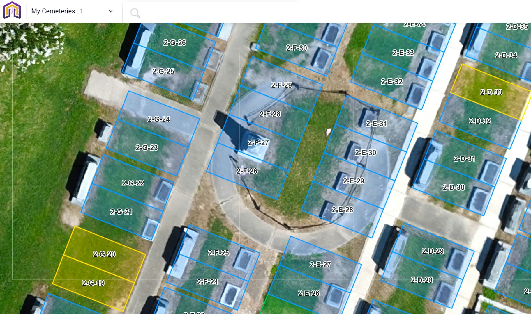 Chronicle Software - Our digital cemetery mapping process and technology (aerial and grave coordinate survey) guarantees 99% accuracy in cemetery record and mapping