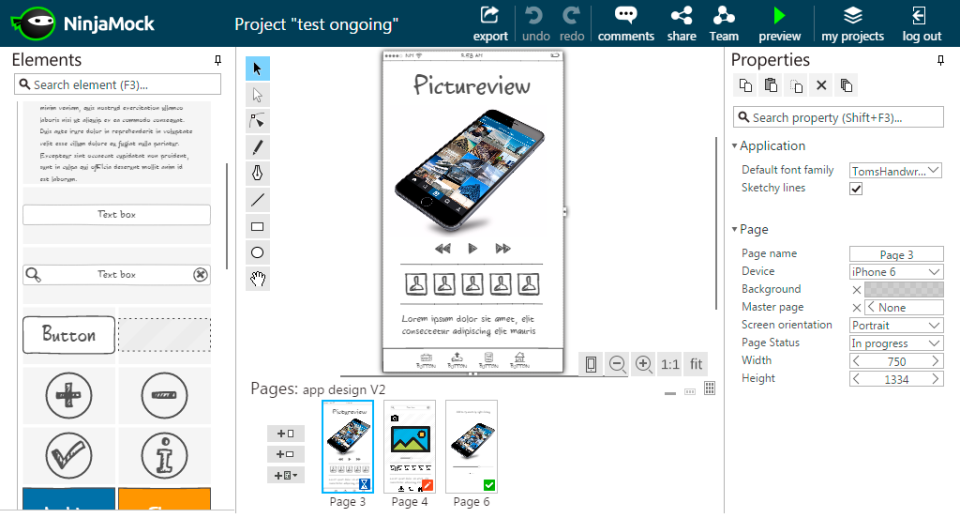 NinjaMock Software - NinjaMock can be used to create quick mockups for mobile apps and websites