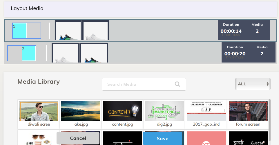 Dynamic search and layout scheduling