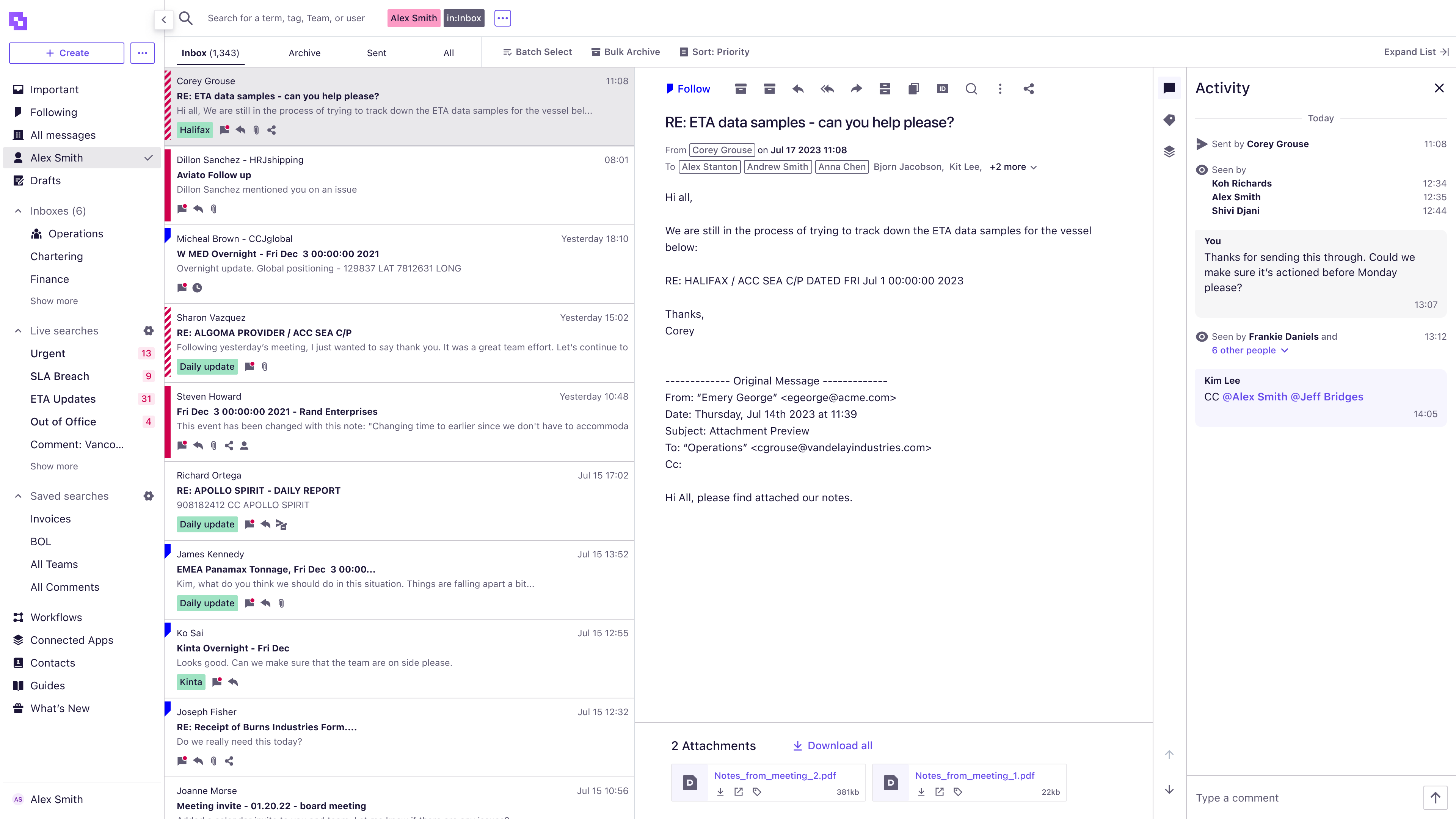 Sedna screenshot: User Interface