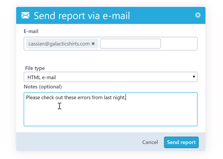 Send reports