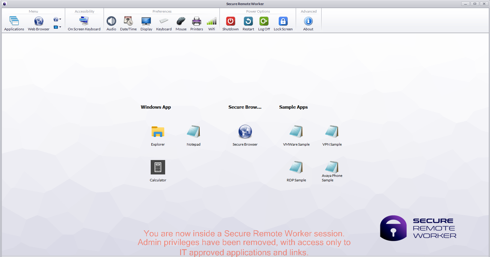 Secure Remote Worker screenshot
