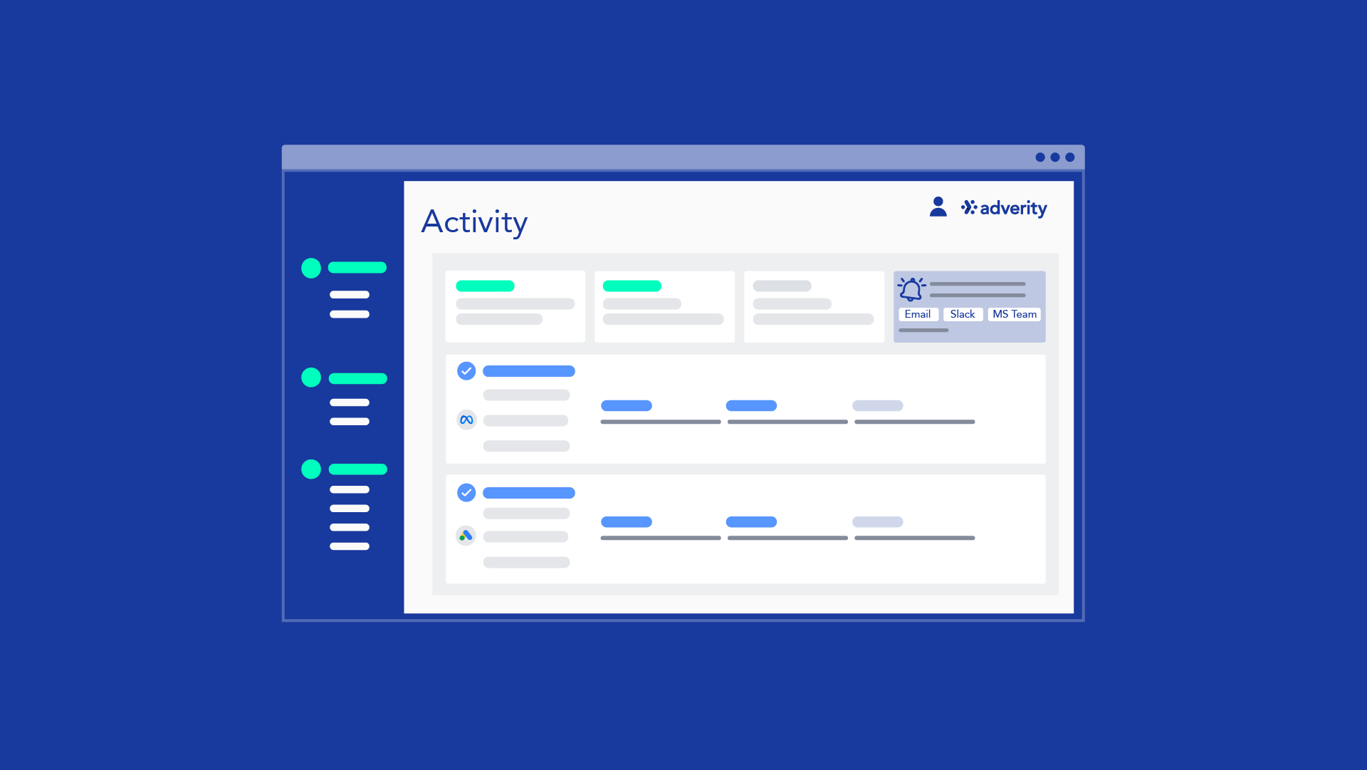 Adverity Software - Explore, manage, and use your data in the Activity Dashboard. View and resolve datastream errors, create custom data enrichments, and more.