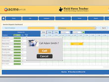 Field Force Tracker Software - Integrated VoIP telephony enables click-to-call between technicians
