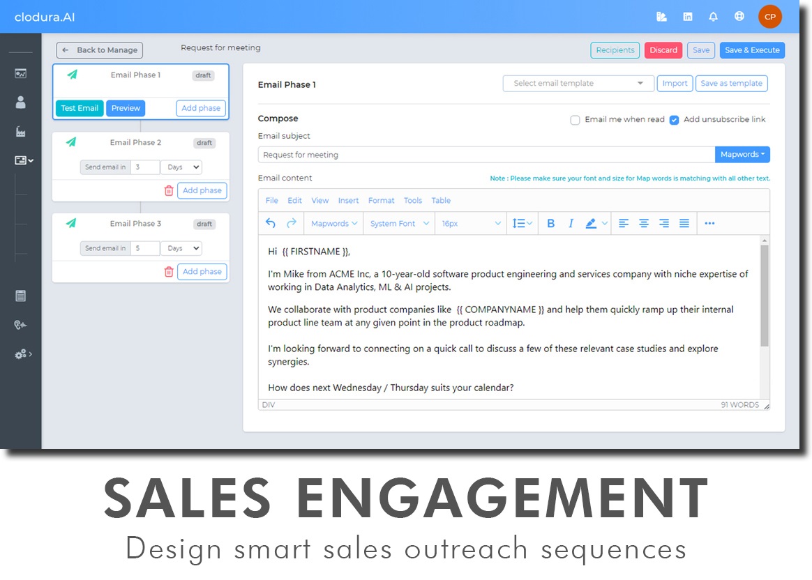 Design & automate sales outreach sequences