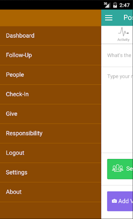 grplife Church Edition screenshot: grplife's iOS and Android apps can be used for communication, follow-ups and task assignment, member management, event check-ins, and more