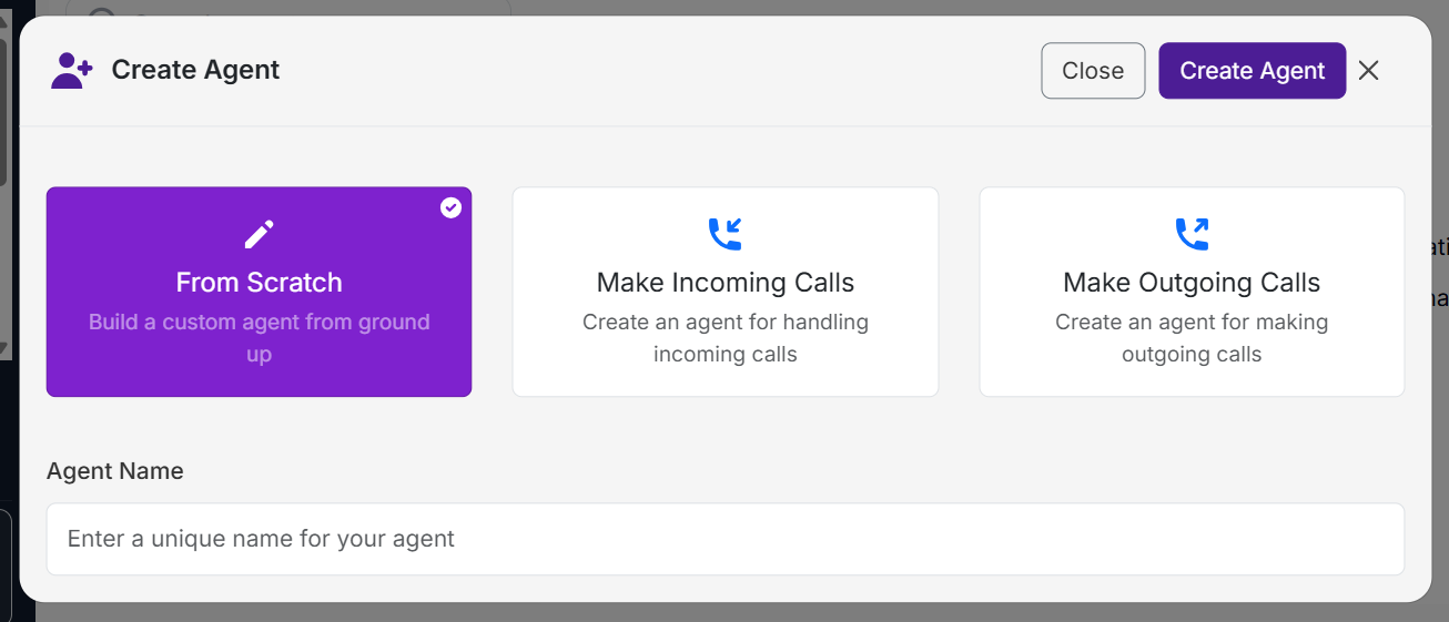 VoAgents screenshot: VoAgents Dashboard