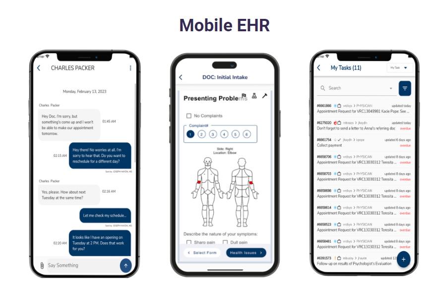 ClinicMind screenshot: ClinicMind mobile EHR
