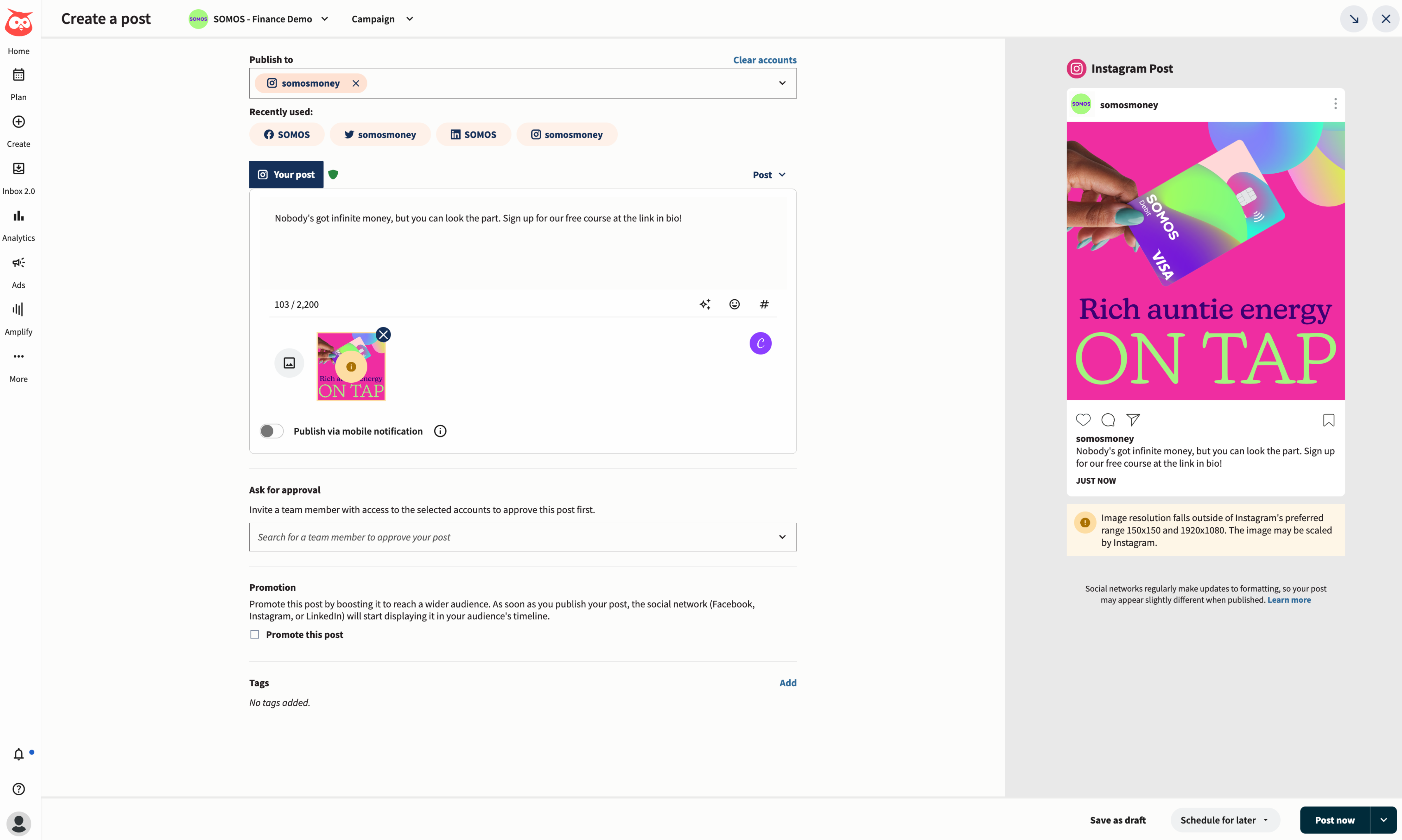 Hootsuite Software - Create, publish and schedule engaging posts across your social channels.