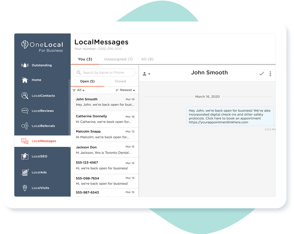 Included in your subscription is LocalMessages, which we can leverage to build a reopening campaign that showcases all of the safety measures you’ll be taking.