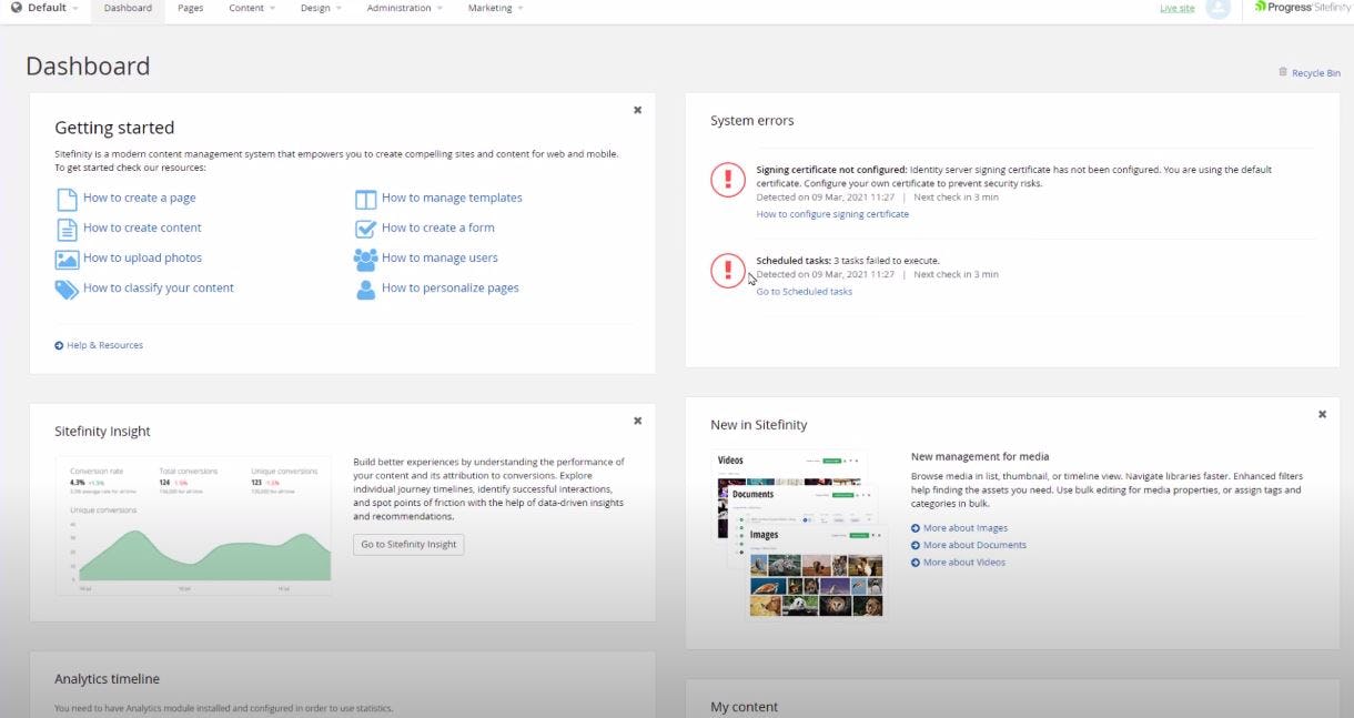 The checkout process - Sitefinity CMS Site components