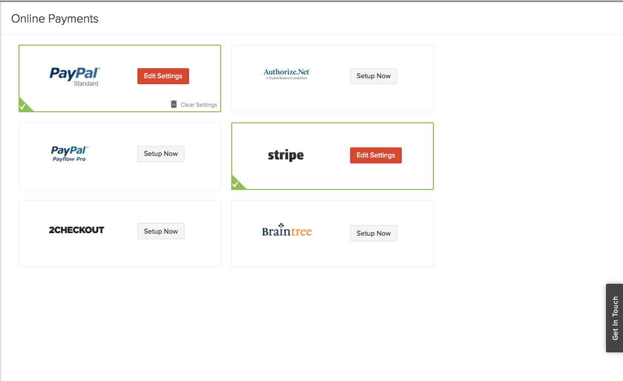 Zoho Invoice - Payment Gateways