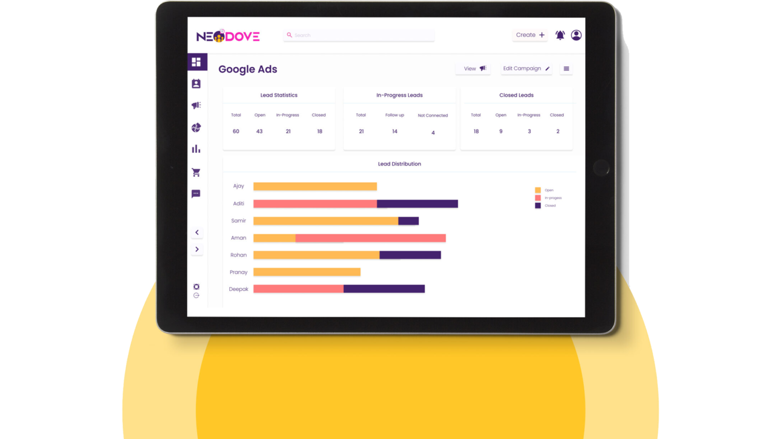 From lead capturing and allocation to tracking and managing leads, ensure 360-degree lead management with NeoDove Telecalling CRM. On NeoDove, everything is designed to let you focus on the most important tasks and be more productive!