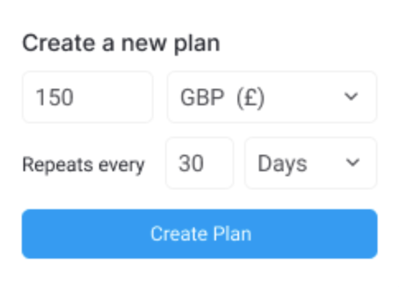 Prommt screenshot: Prommt create a new plan