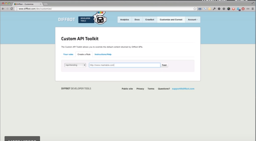 Custom API toolkit