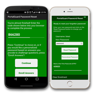 PortalGuard Mobile SSPR App (Android & iPhone)
